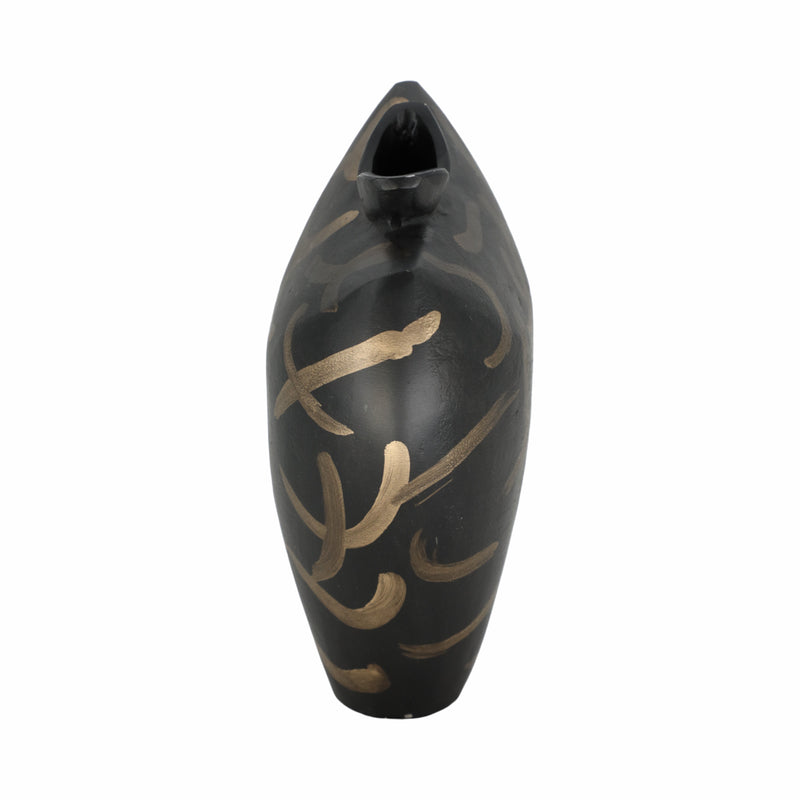 11 Ponce Tribal Black & Gold Vase