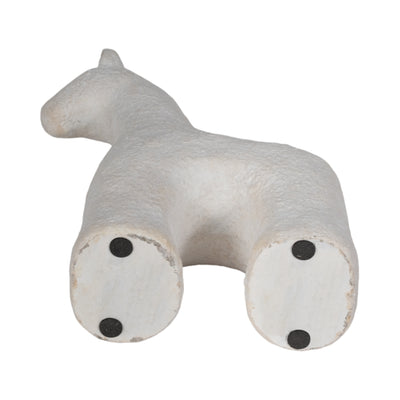 6 Textured Horse, White