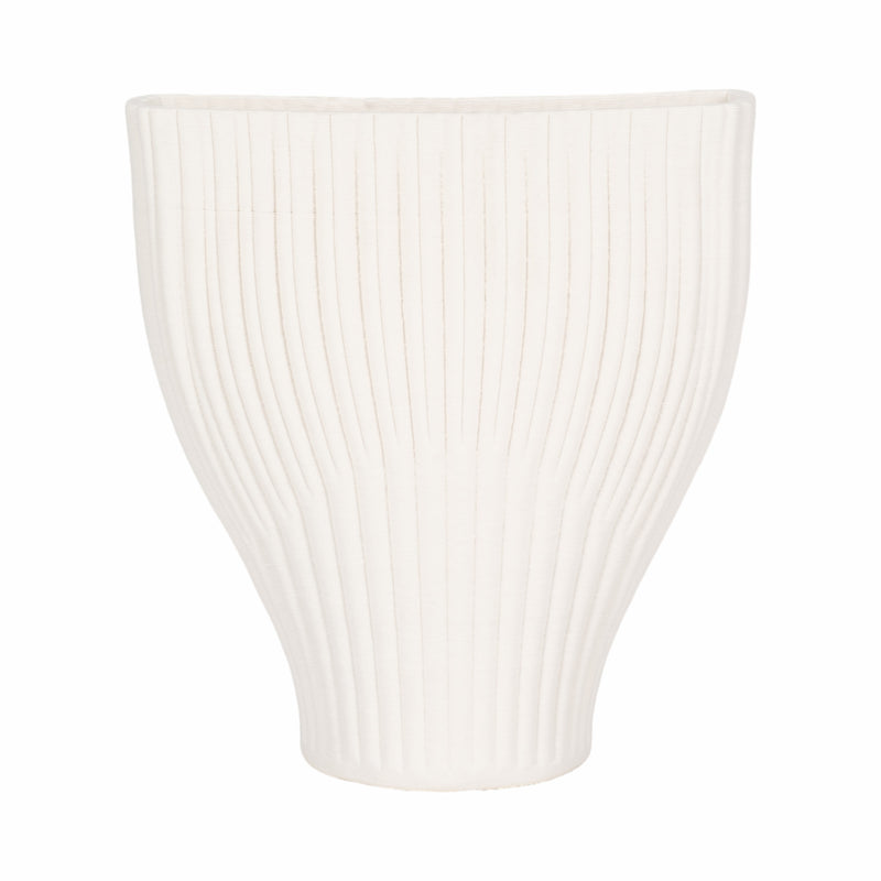 9 BELLO 3D PRINTED VASE, IVORY/BEIGE