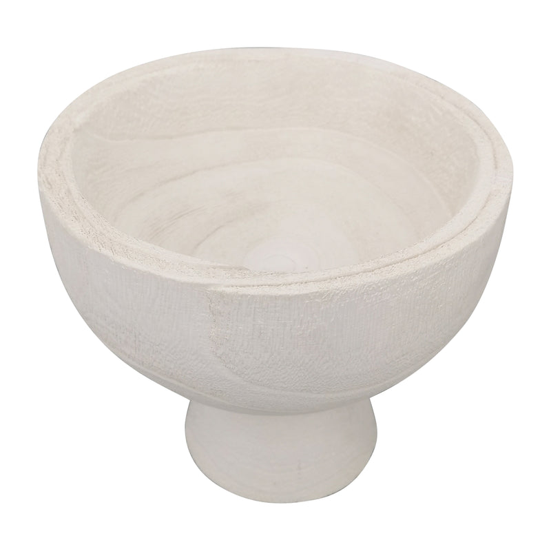 WOOD, 8 BOWL W/ STAND, WHITE