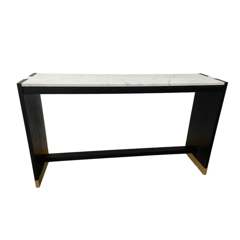 54 Walker Acacia Wood Console, Black