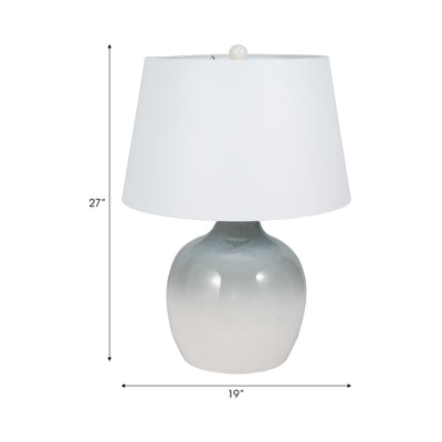 27 Reactive Finish Table Lamp, Blue/white