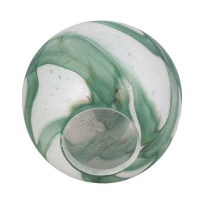 9 Ebb & Flow Vase, Green/clear