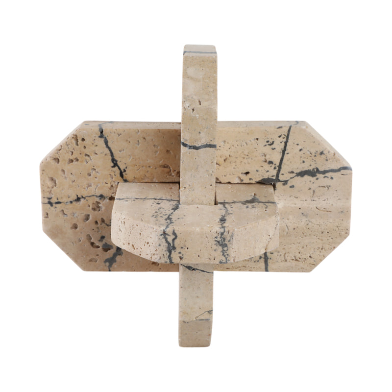 9 Gorda Large Crackle Travertine Knot