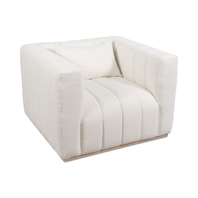 40 Andreeva Tufted Accent Chair, Ivory