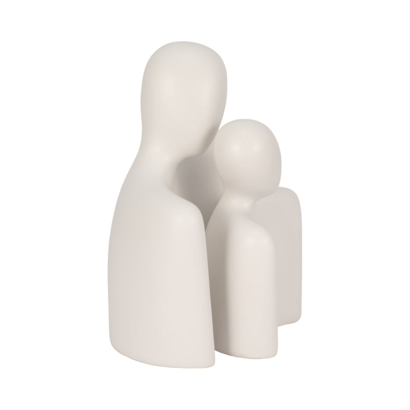 S/2 8/10 Textured Abstract Figures, White