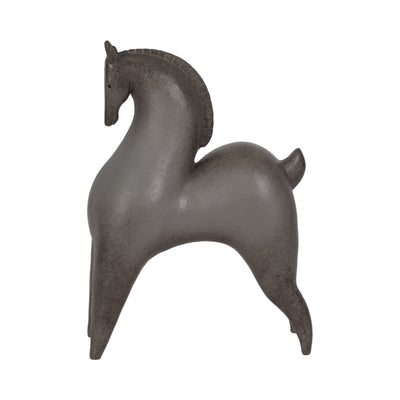 12 Curved Horse, Grey