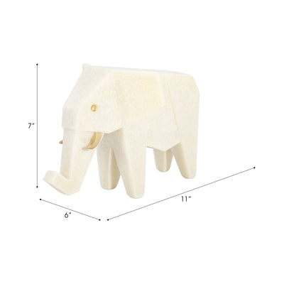 11 ANDORA ELEPHANT STATUARY, WHITE