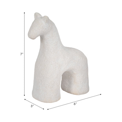 6 Textured Horse, White