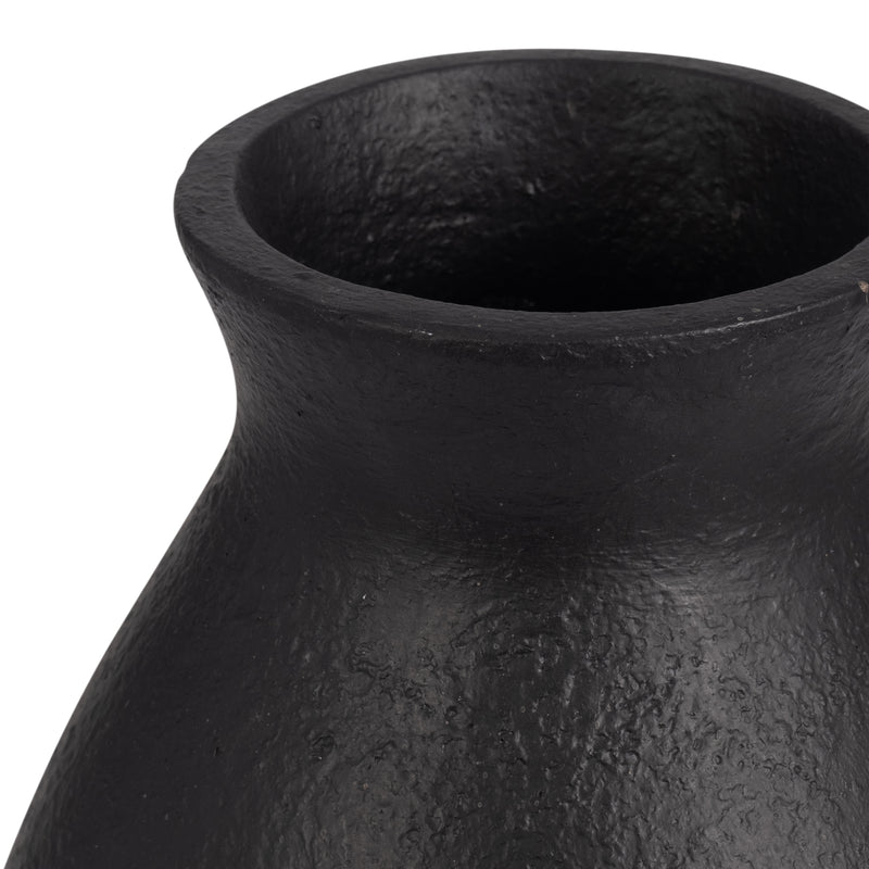 TERRACOTTA, 16 ORGANIC VASE, BLACK