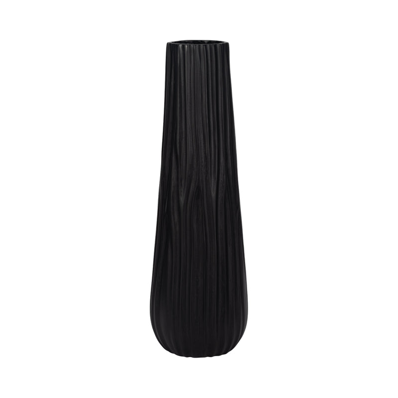 Metal, 19 Jesson Medium Black Vase