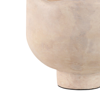 12 Cement Rounded Bowl, Ivory