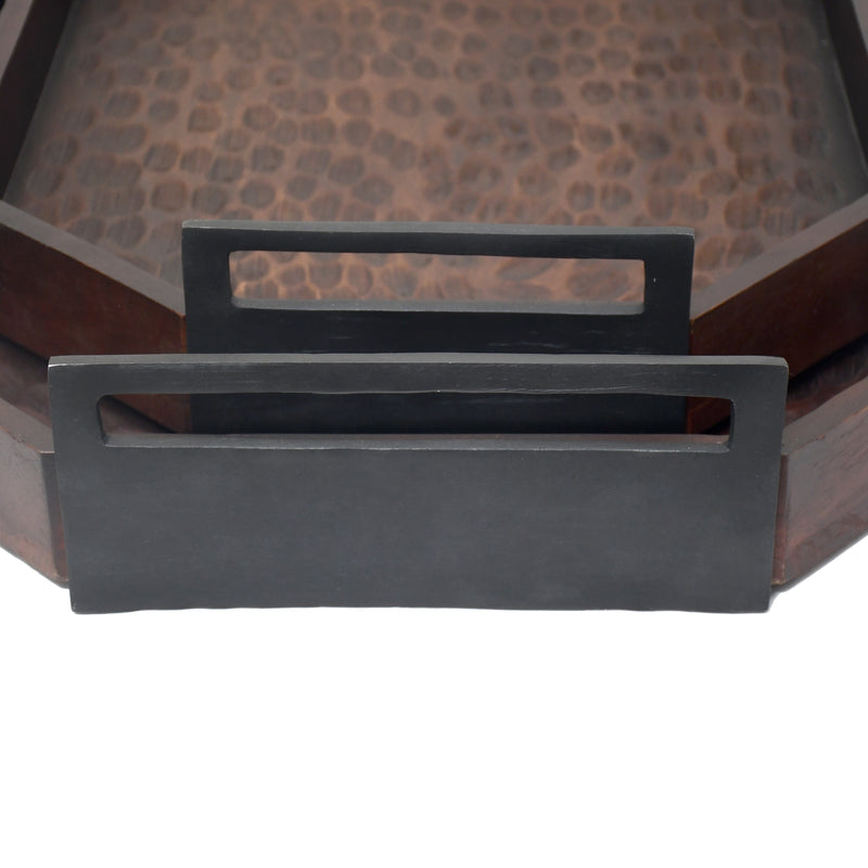 S/2 25/30 Jones Wood Trays, Brown