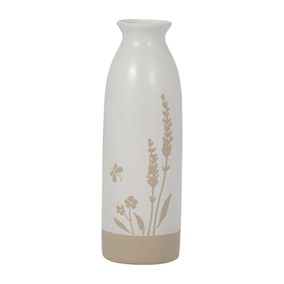 CER, 10 FLOWER FIELD VASE, IVORY