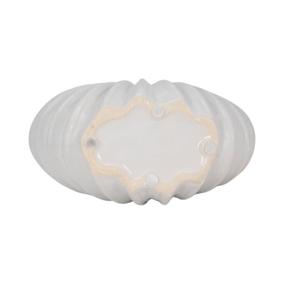 CER, 12 SHELL VASE, WHITE