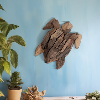 DRIFTWOOD, 12H TURTLE DECO, NATURAL