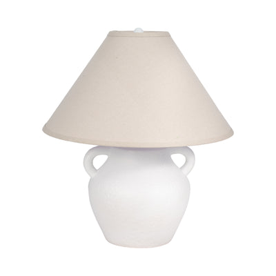 23 Textured Jug Table Lamp, White/grey