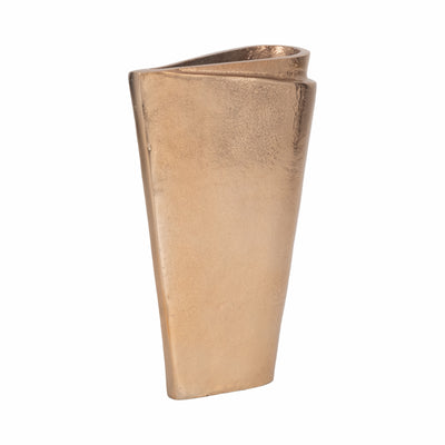 12 Balee Metal Origami Vase, Champagne