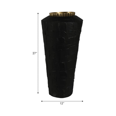 27 Canvon Large Black Ecomix Vase