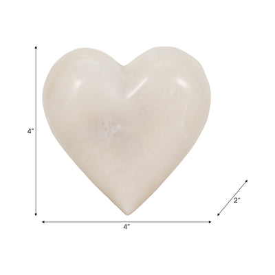 MARBLE, 4 HEART, WHITE