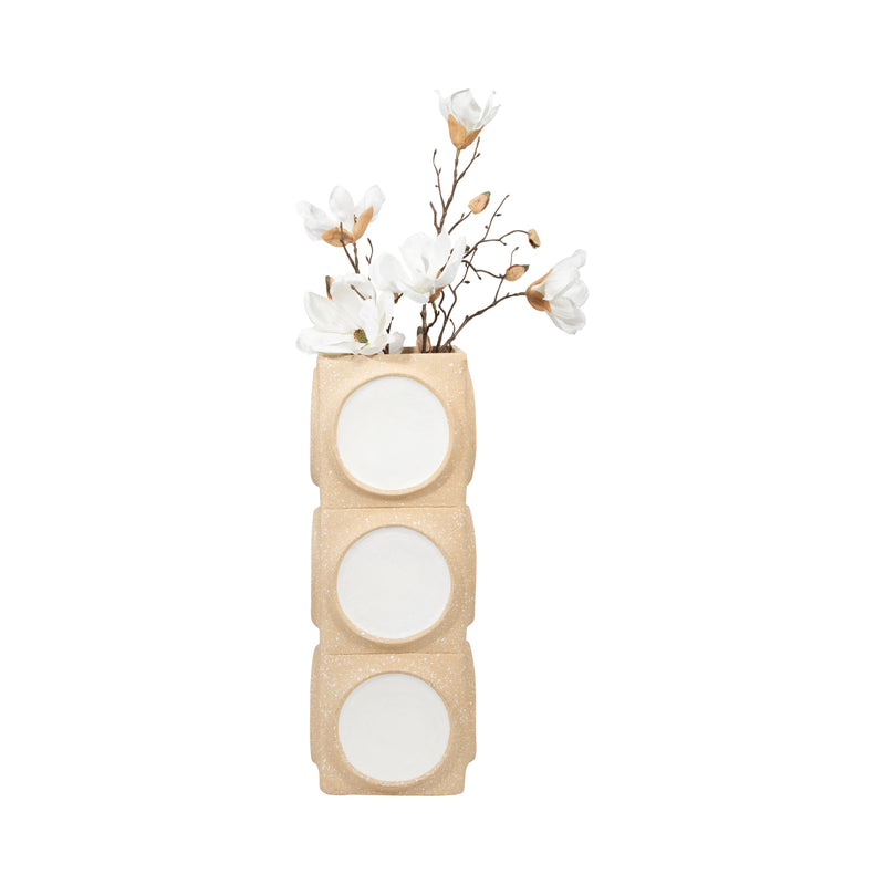 Ecomix, 21 Big Polka Dot Vase, Ivory