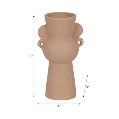 8 Rough Totem Bud Vase, Tan