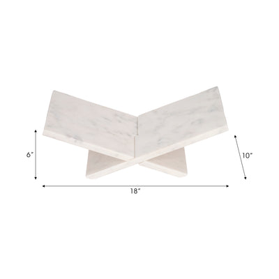 18 Marble Bookstand, White