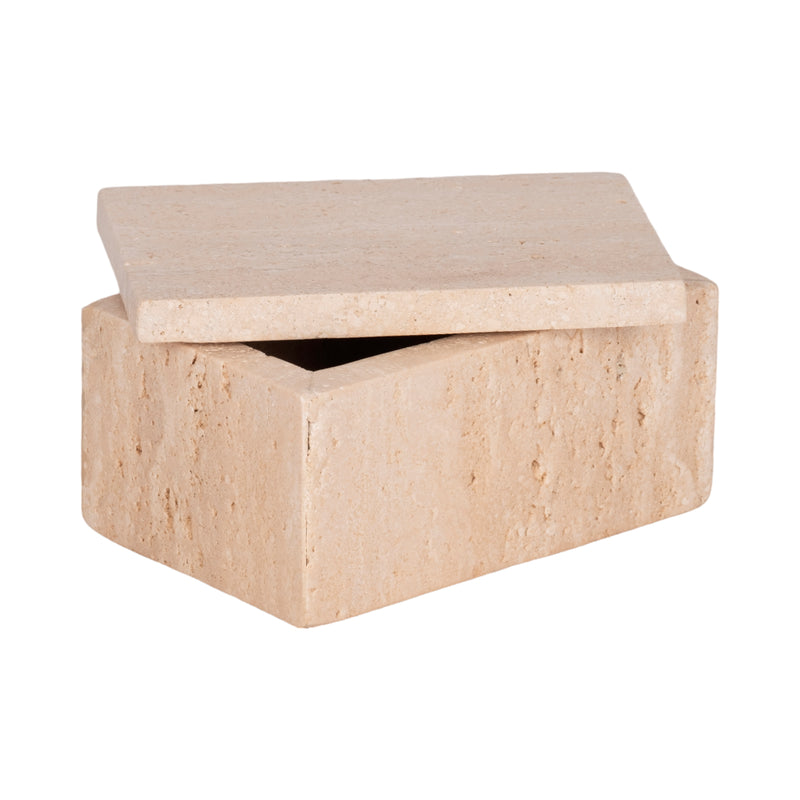 6 Travertine Box, Tan