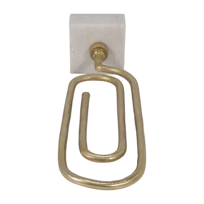 METAL, 18 PAPER CLIP SCULPTURE, GOLD