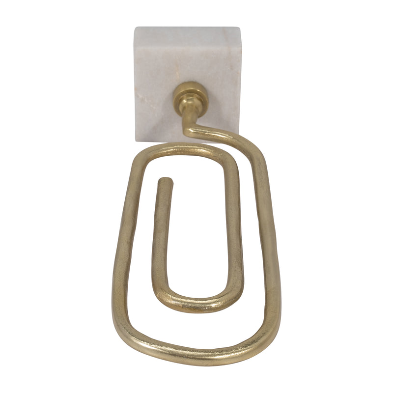 METAL, 18 PAPER CLIP SCULPTURE, GOLD