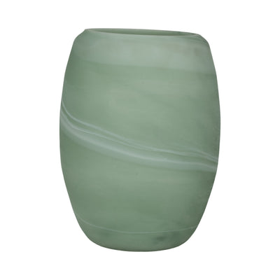 16 Garbo Large Green Glass Vase