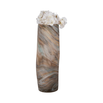 16 Dimpled Alabaster Finish Vase, Multi