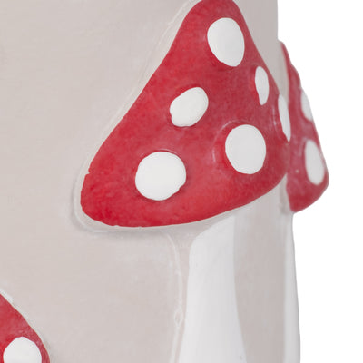 6 Magic Mushroom Applique Planter, Red/white