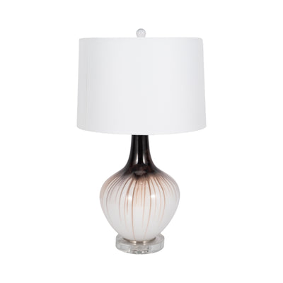 Glass 26 2-tone Bottle Table Lamp, White