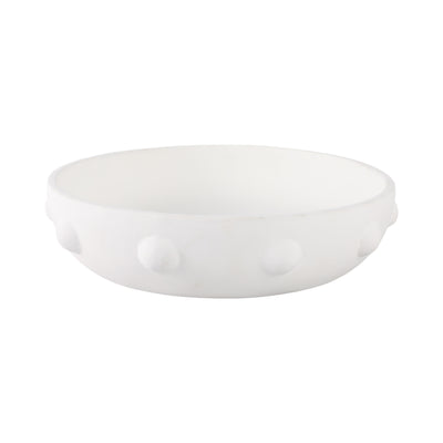 13 Clay Beaded Bowl, White