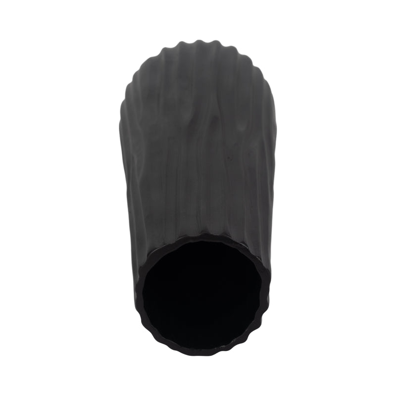 Metal, 19 Jesson Medium Black Vase