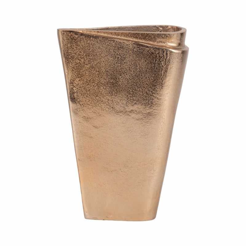 12 Balee Metal Origami Vase, Champagne