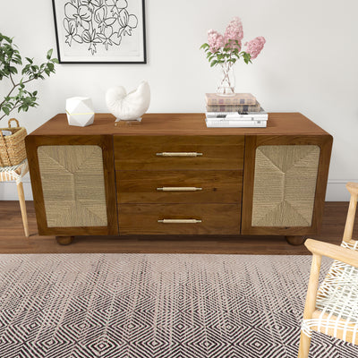 65 ACACIA ABACUS SIDEBOARD, BROWN