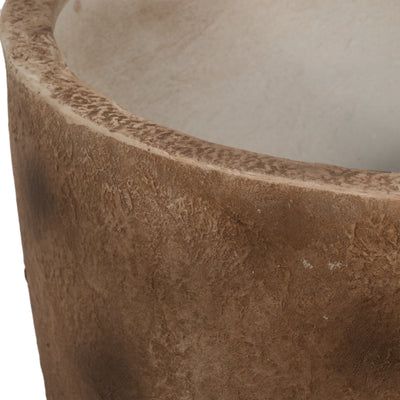 Ec Resin, 24d Convex Planter, Brown