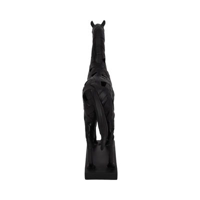 17 Horse Sculpture On Base, Black