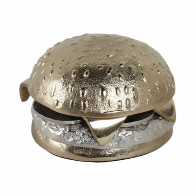 5x5 Mixed Metal Cheeseburger, Silver/gold