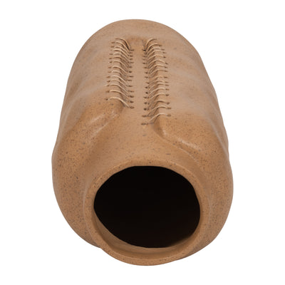 Ecomix, 18 Stitched Up Vase, Terracotta