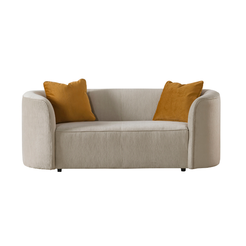 Dana Beige Mustard Loveseat (182cm)