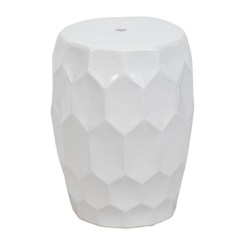 Cer,, 18 Beehive Stool, White