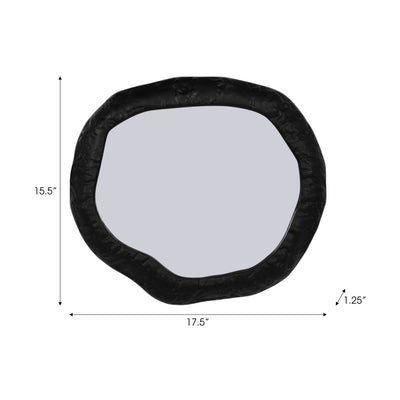 ALUM,18,HAMMERED OUTLINED MIRROR,MATTE BLACK