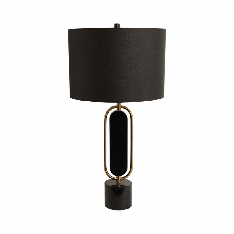 Metal/marble 30 Table Lamp, Gold/black