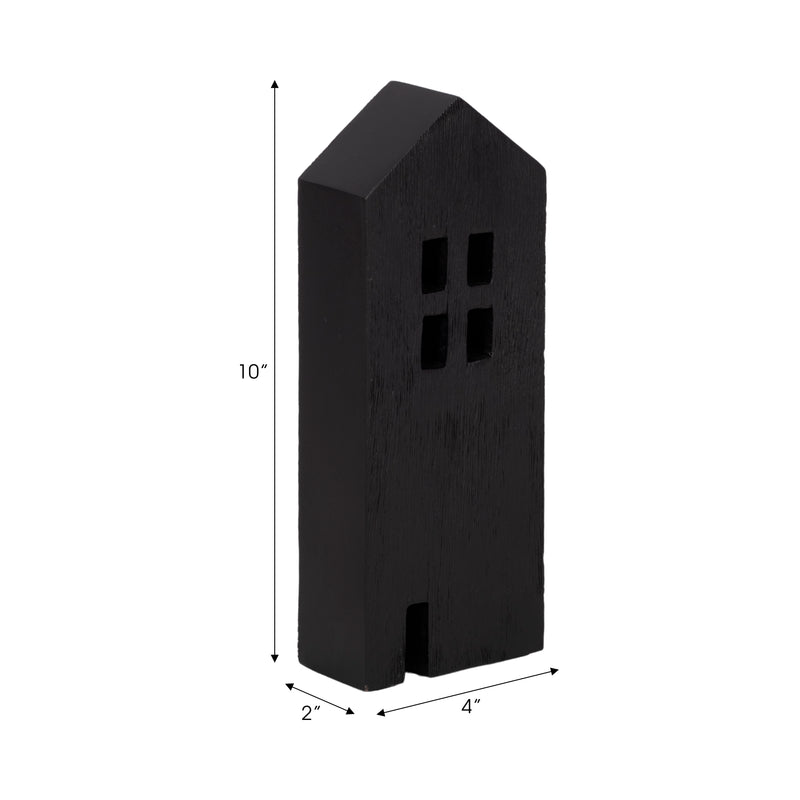 10 Wood House Decor, Black