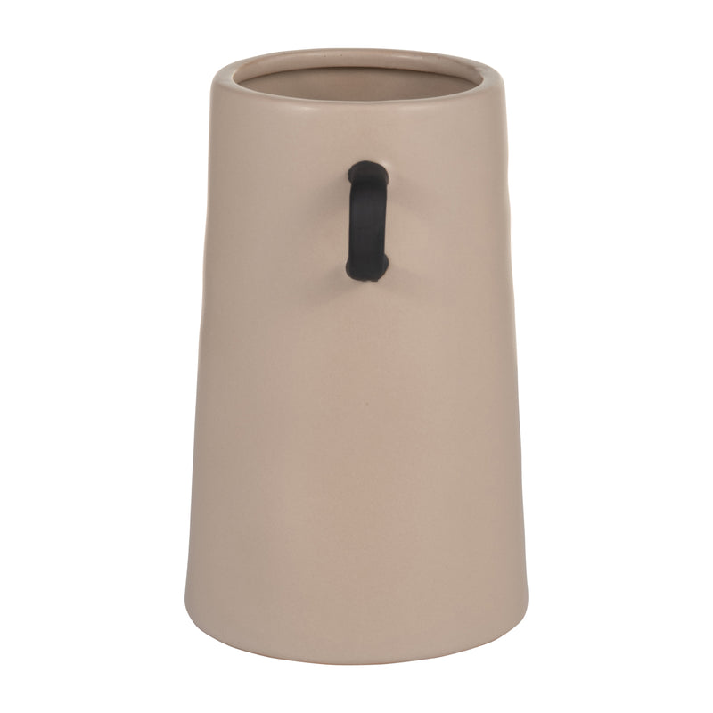 CER, 9H EARED VASE, IRISH CREAM