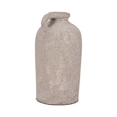 Terracotta, 16 Bottle Vase W/ Handle, Ivory