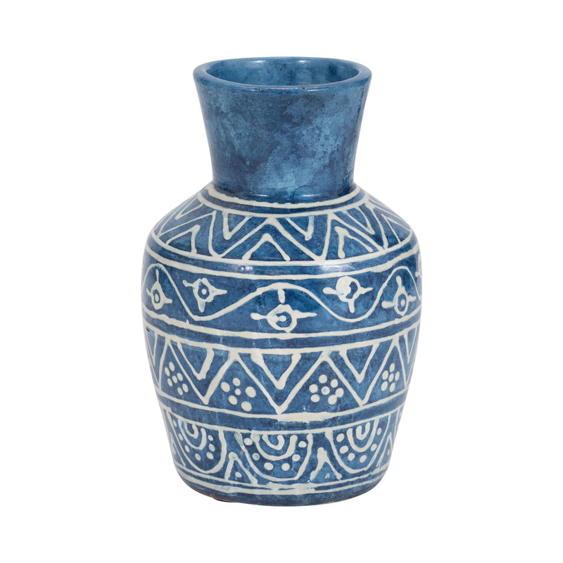 TERRACOTTA,10H VASE, BLUE